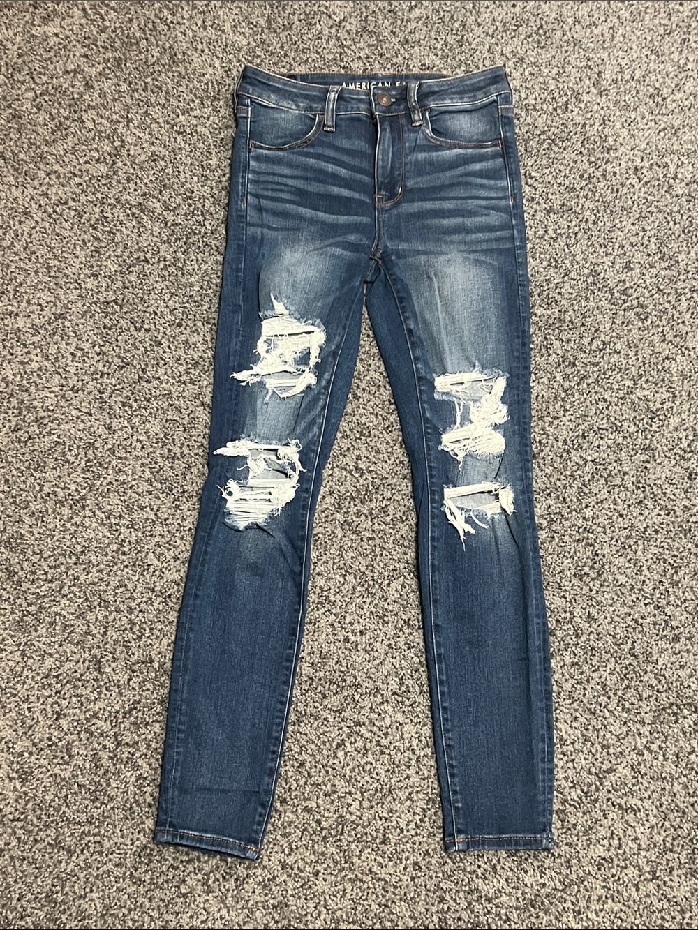 American Eagle Next Level Stretch Hi-Rise Jegging Denim Size 6 EUC